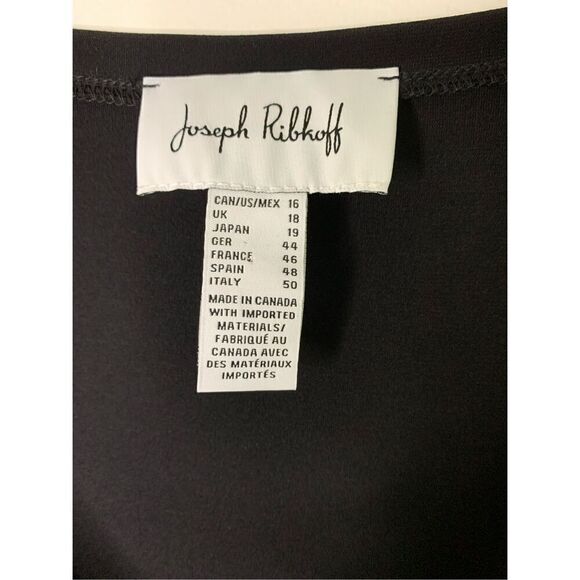 Joseph Ribkoff Los Tunic top blouse black women's size 16 - Picture 3 of 5